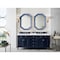 James Martin Vanities Brittany 72in Double Vanity, Victory Blue w/ 3 CM Arctic Fall Solid Surface Top 650-V72-VBL-3AF - alternate 3